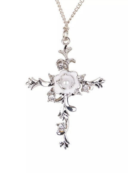 double-chain-cross-necklace-io527