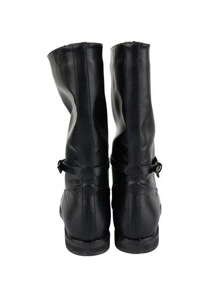 buckle-faux-leather-boots-il409