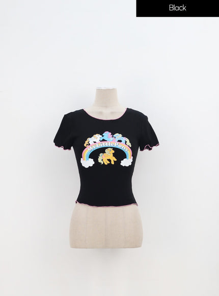 Pony Graphic Cropped Tee IA324