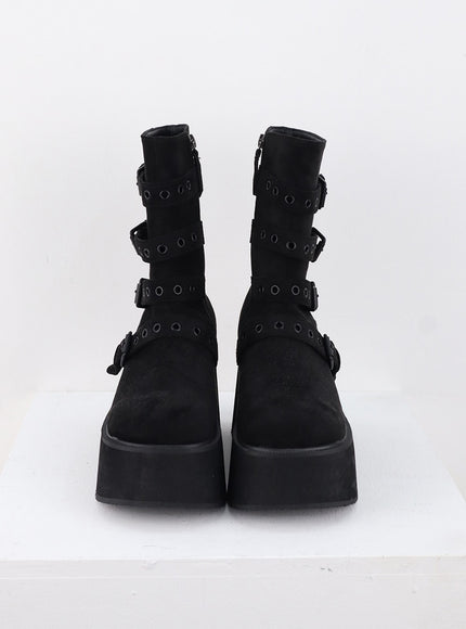 buckle-faux-leather-mid-boots-is327