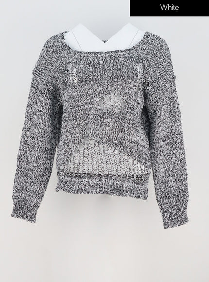 Ripped Sweater IY312