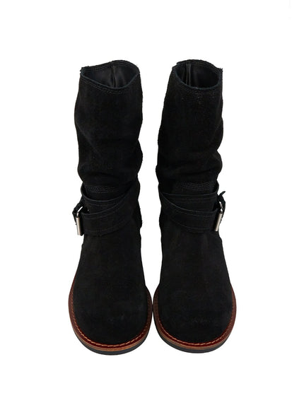 suede-buckle-strap-boots-is402