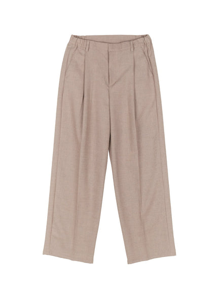 mens-classic-straight-fit-trousers-im519 / Beige