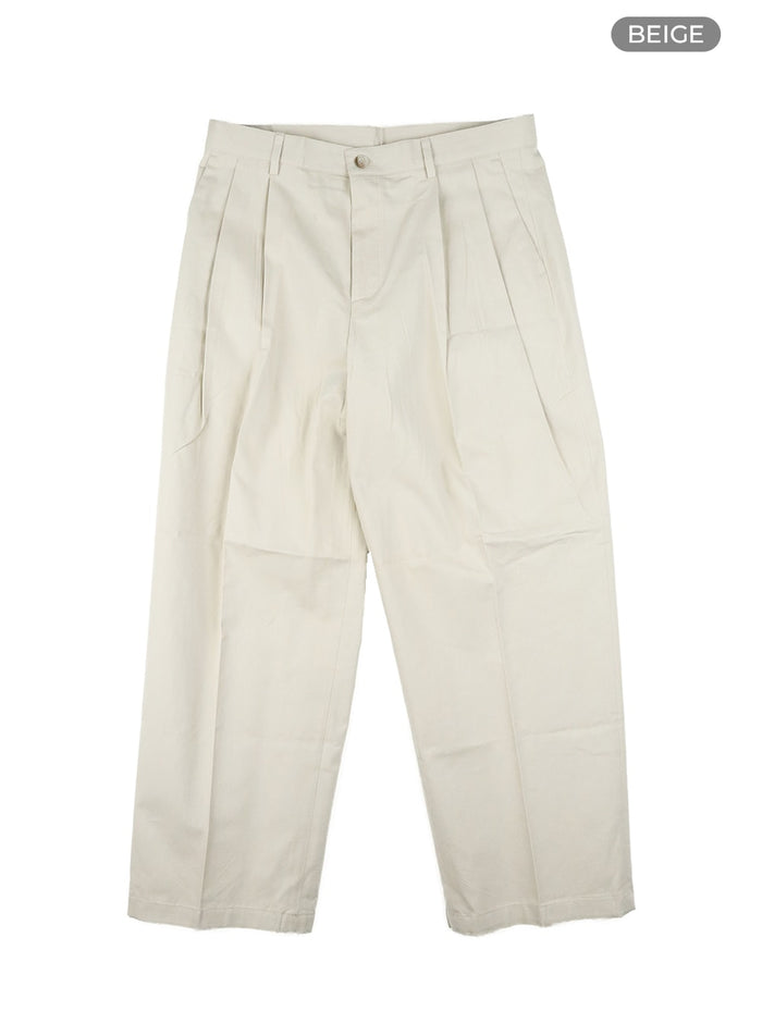 mens-solid-cotton-suit-pants-ia401 / Beige