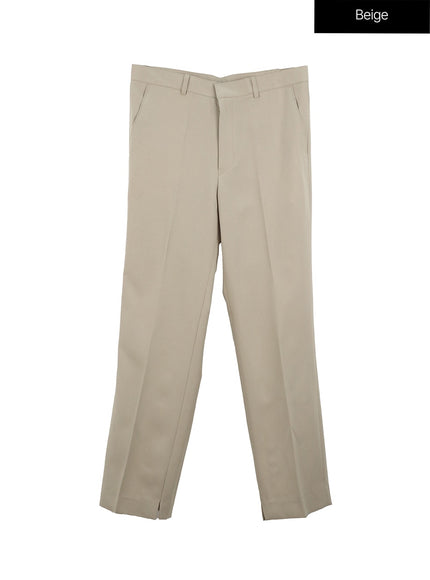 solid-tailored-pants-io320 / Beige