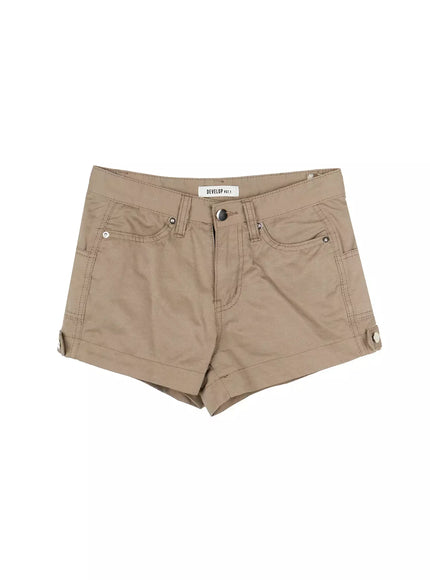 stylish-buckle-shorts-iu509 / Beige