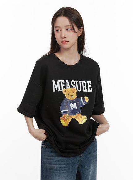 casual-teddy-bear-tshirt-ij510 / Black