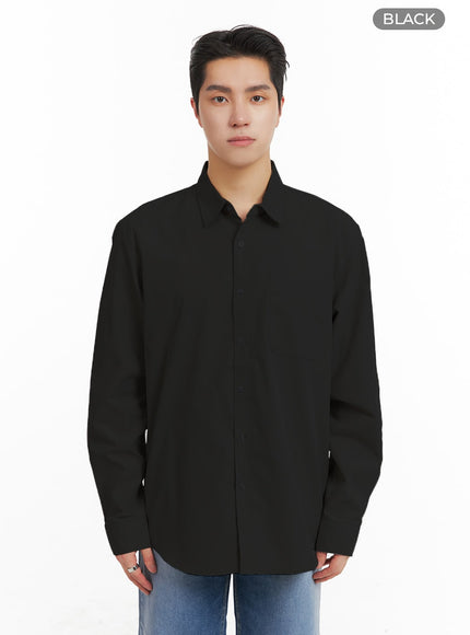 mens-classic-white-shirt-ia401 / Black