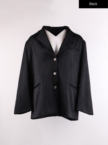 oversized-blazer-if402 / Black