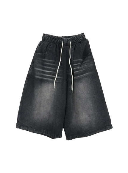 mens-washed-jorts-il504 / Black