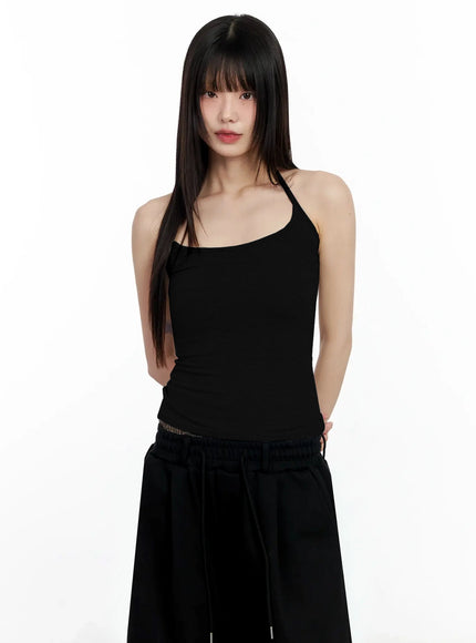 simple-halter-neck-tank-top-im530 / Black