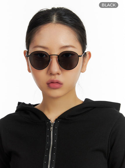 retro-round-sunglasses-if421 / Black