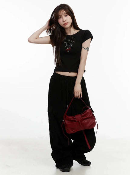 star-studded-short-sleeve-tee-id525 / Black