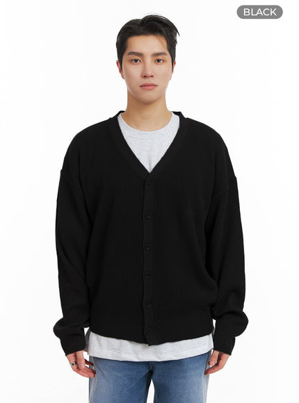 mens-wool-blend-cardigan-ia401 / Black