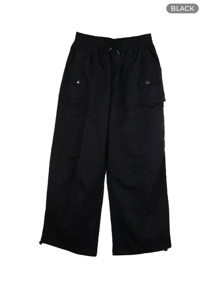 mens-wide-fit-cargo-pants-iu405 / Black