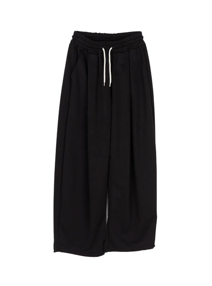 basic-wide-leg-sweatpants-iu519 / Black