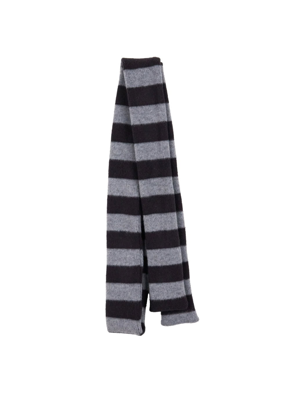 striped-cozy-scarf-ij503 / Black