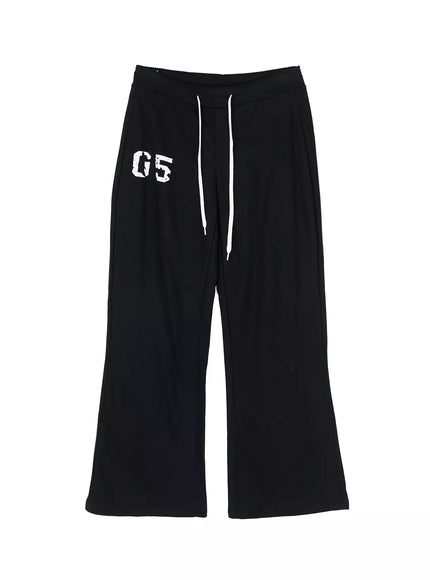 relaxed-fit-graphic-sweatpants-iu512 / Black
