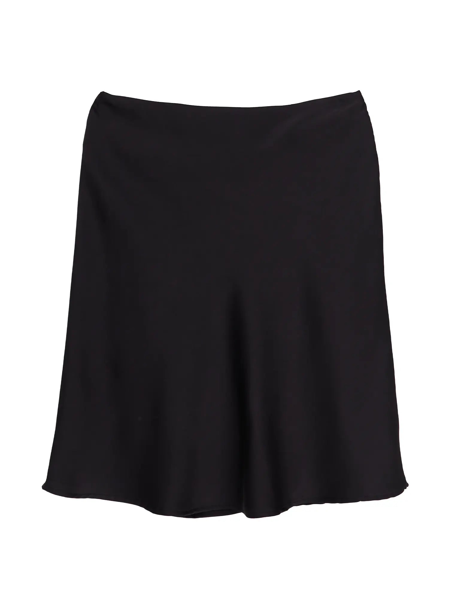 satin-midi-skirt-iu505 / Black