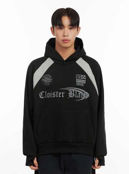 mens-cotton-graphic-hoodie-id413 / Black