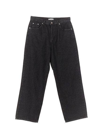 mens-straight-leg-jeans-im527 / Black