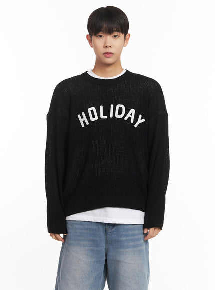 mens-holiday-knit-sweater-im528 / Black