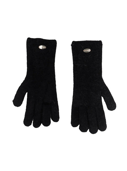 metal-pendant-warm-gloves-in510 / Black