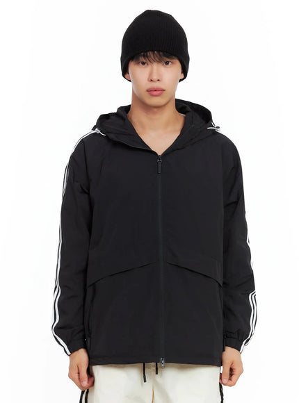 mens-lightweight-windbreaker-jacket-il516 / Black