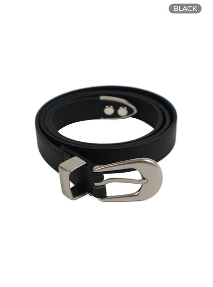 basic-faux-leather-belt-if421 / Black