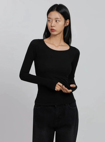 basic-long-sleeve-top-id516 / Black