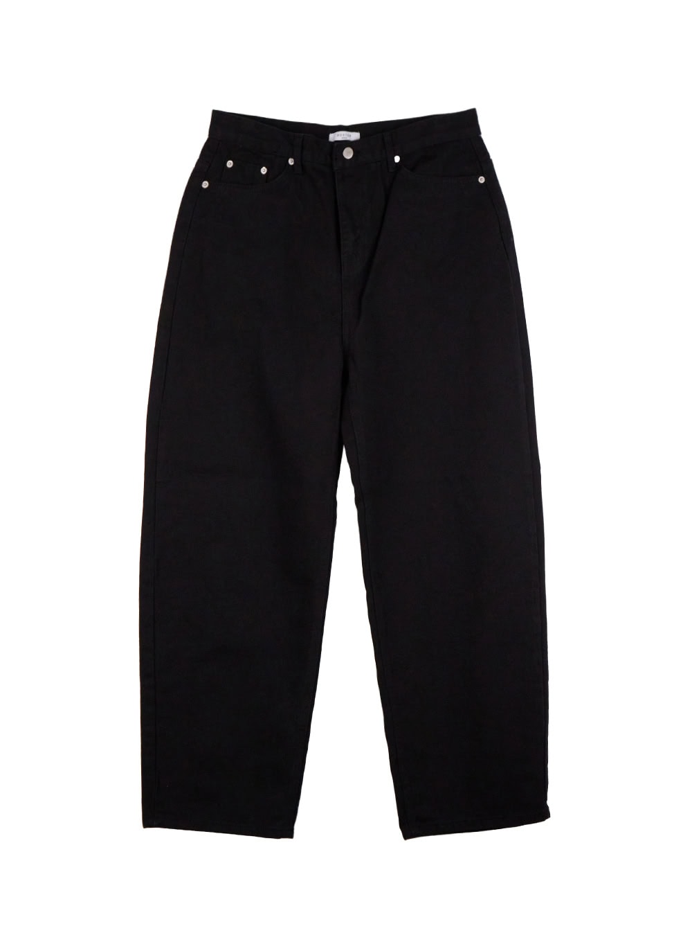 mens-cotton-solid-wide-fit-pants-id413 / Black