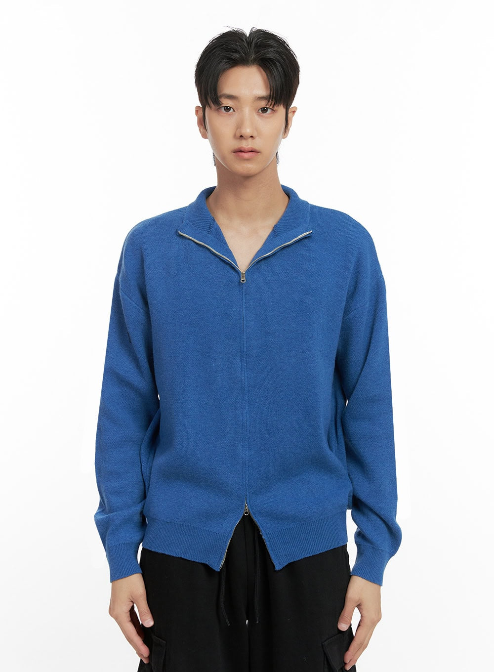 mens-warmpoly-zip-up-sweater-id413 / Blue