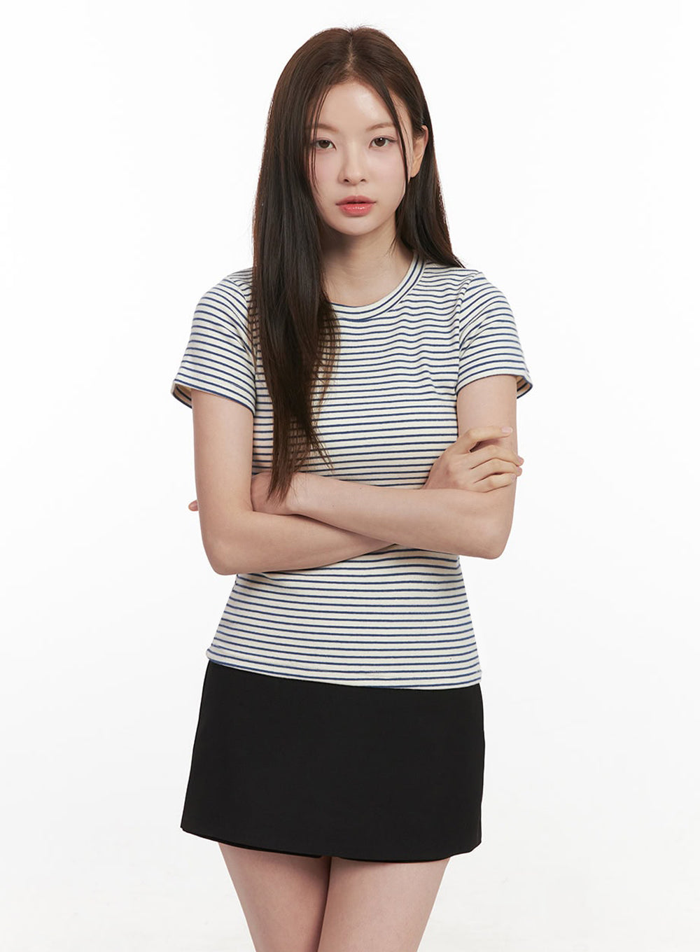 basic-striped-tee-ij527 / Blue