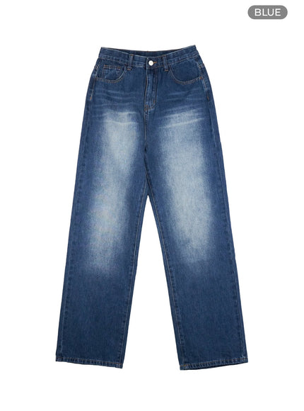 eve-washed-wide-leg-jeans-ig405 / Blue