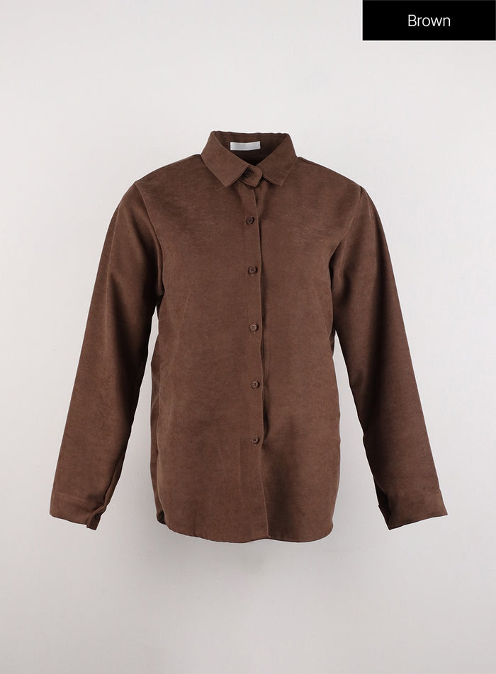 basic-collar-buttoned-shirt-id306 / Brown