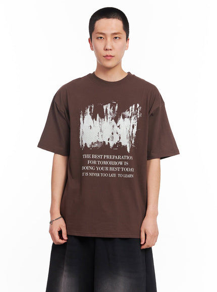 men-s-street-graphic-t-shirt / Brown