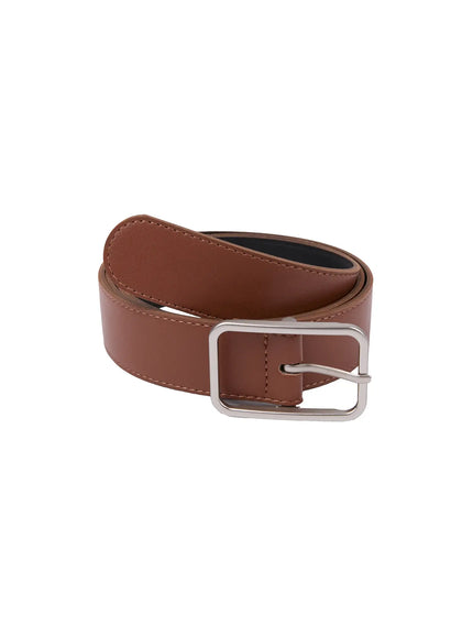 mens-slim-square-belt-il511 / Brown