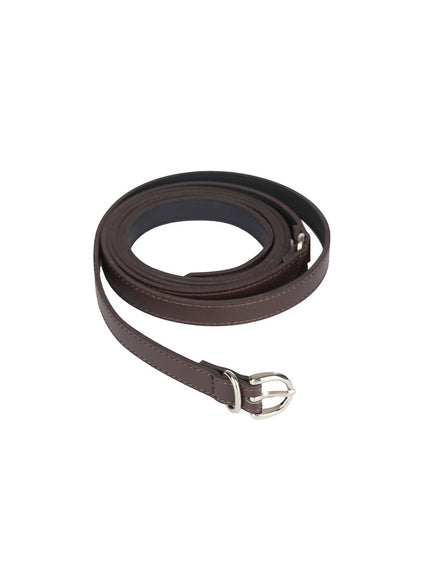 slim-double-cross-belt-iu503 / Brown
