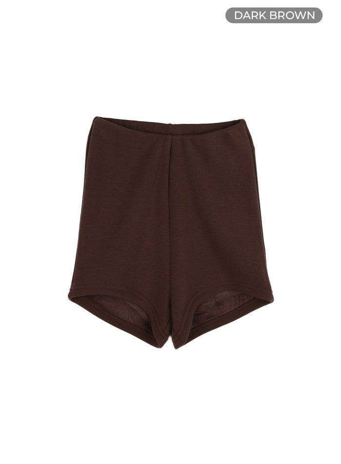high-waist-shorts-if423 / Dark brown