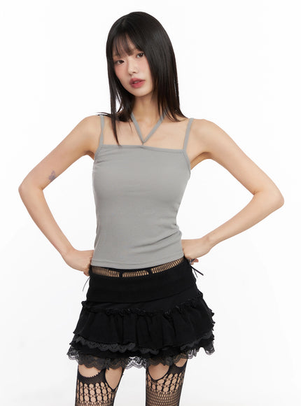 two-way-strap-camisole-in503 / Dark beige