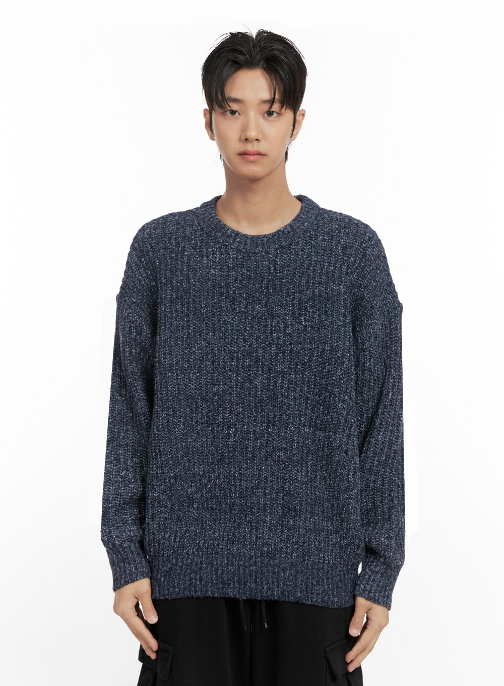 mens-softknit-loose-fit-pullover-id413 / Dark blue