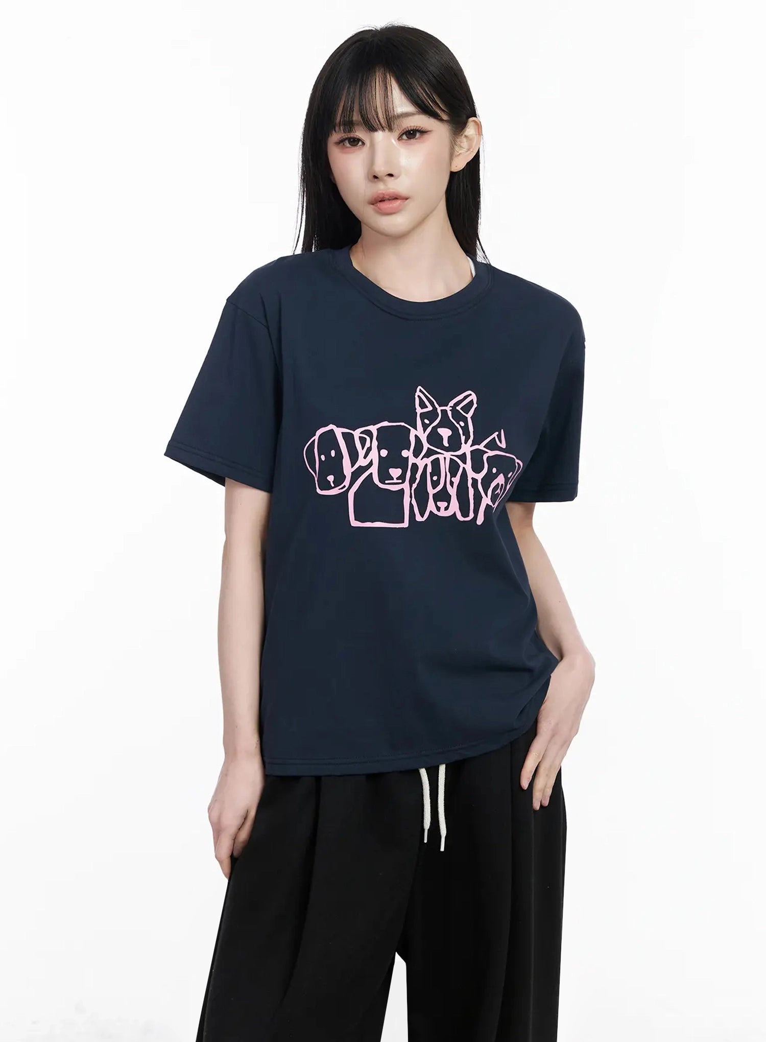 graphic-short-sleeve-tee-iy511 / Dark blue
