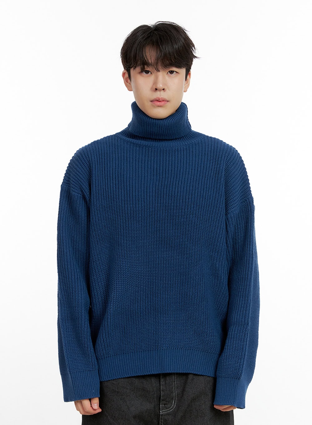 mens-cozyknit-turtle-neck-sweater-in422 / Dark blue