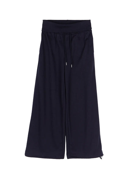wide-leg-foldable-sweatpants-iu516 / Dark blue