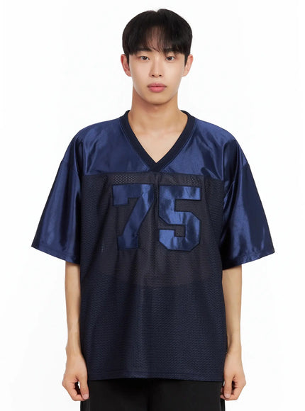 mens-mesh-v-neck-jersey-il516 / Dark blue