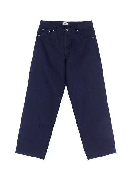 mens-classic-wide-pants-io517 / Dark blue
