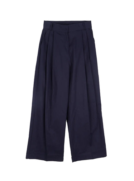 wide-leg-cotton-trousers-if520 / Dark blue