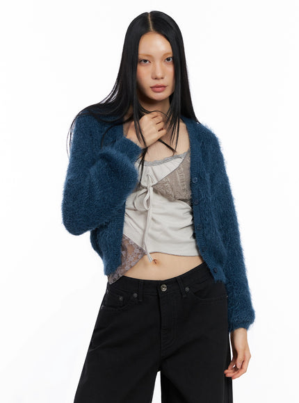 soft-knit-buttoned-cardigan-co517 / Dark blue