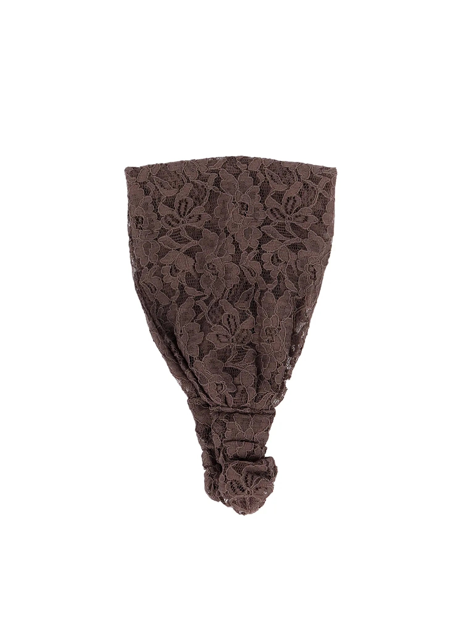 floral-lace-wide-headband-iy501 / Dark brown