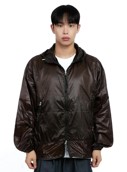 mens-breathable-windbreaker-ig520 / Dark brown